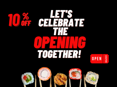 Discount in honor of the opening